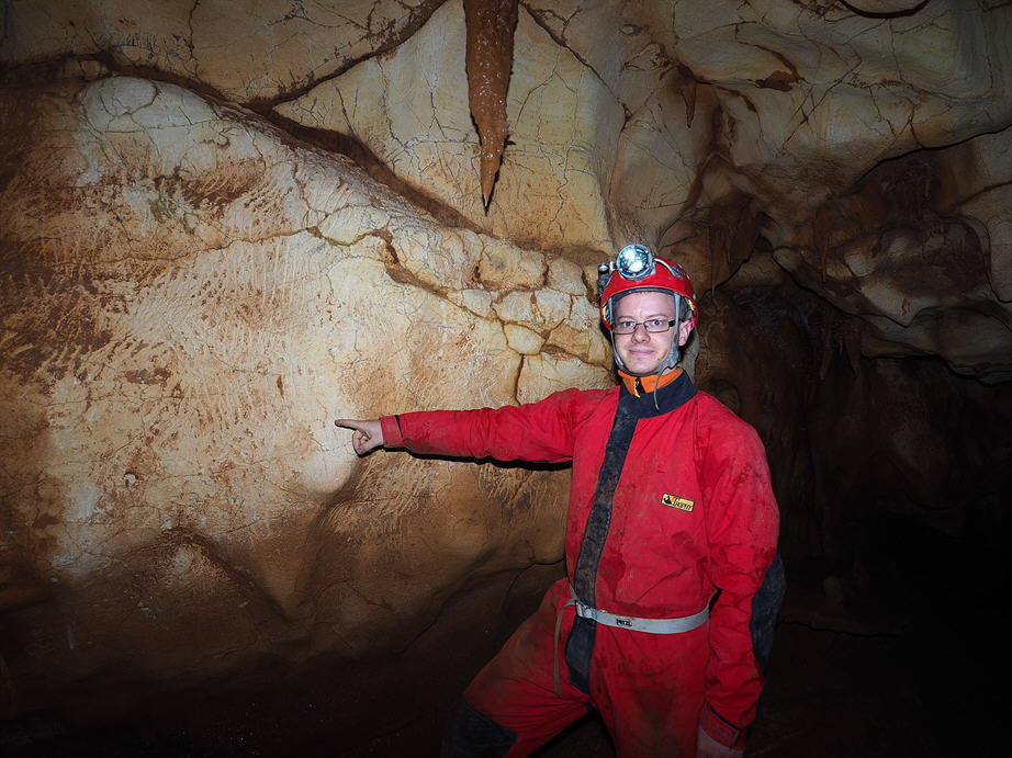 Grotte de Seigneur-Kratzspuren des Höhlenbären
