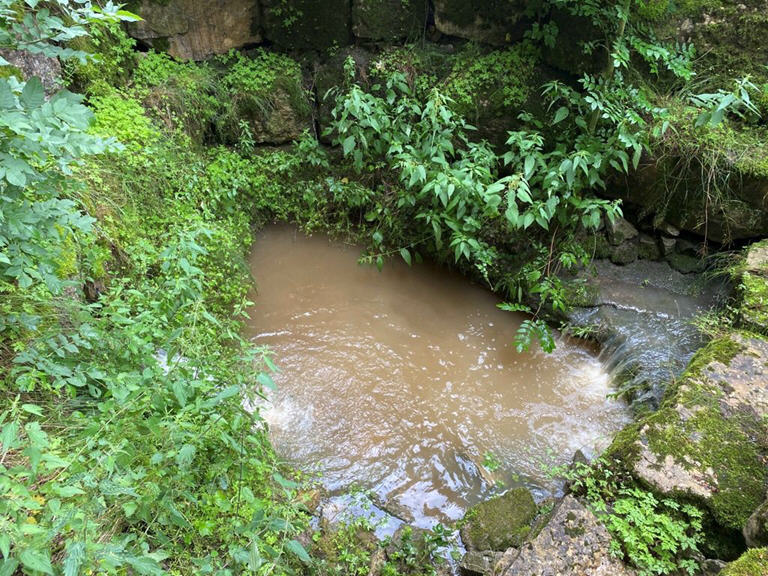 Pumpenhausdoline Schmalfelden Hochwasser Juni 2021